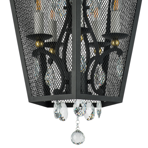 744157 Люстра CASTELLO 5х40W E14 ЧЕРНЫЙ/ЗОЛОТО