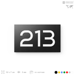 Номер на дверь 213, табличка на дверь для офиса, квартиры, кабинета, аудитории, склада, черная 120х70 мм, Айдентика Технолоджи