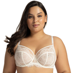 Бюстгальтер Blossom с мягкими чашками из сетки и кружева (Размер: 100D) (Цвет: кремовый)