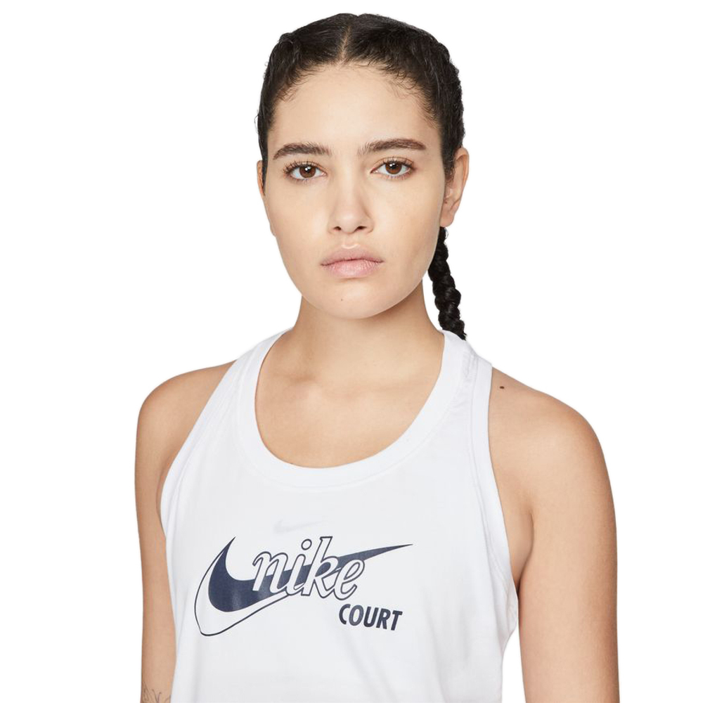 Женский топ теннисный Nike Court Dri-Fit Tank W - белый