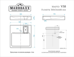 Раковина Марго V58D1 500х546*88 с кронштейном и сифоном
