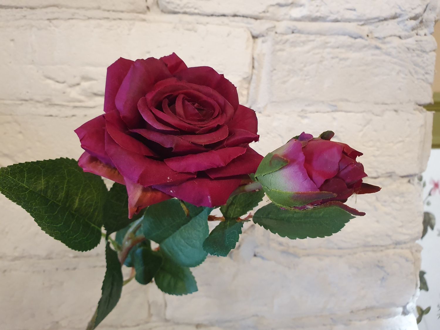 роза, 44см , цвет марсал