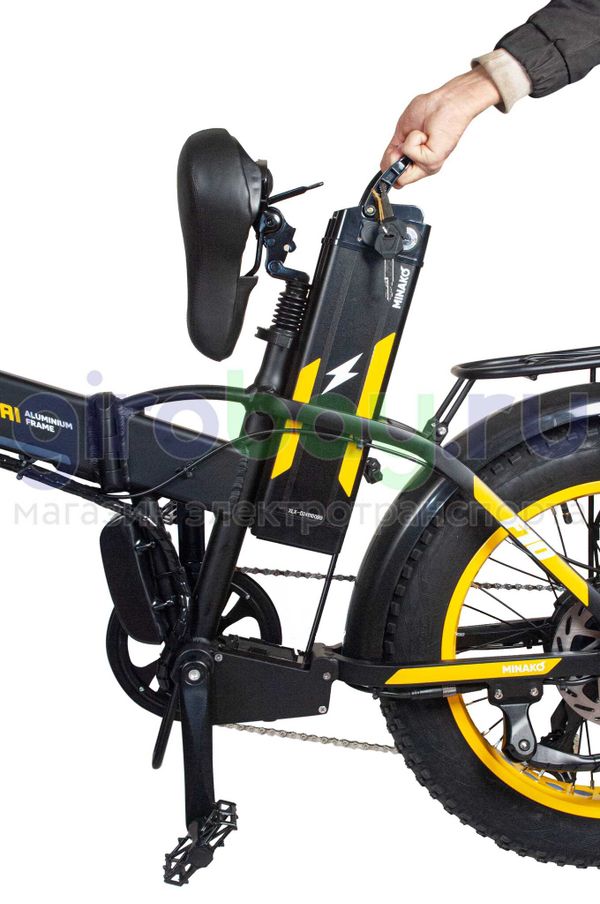 Электровелосипед Minako F10 Pro 2025 года (48V/20Ah) - Желтый обод