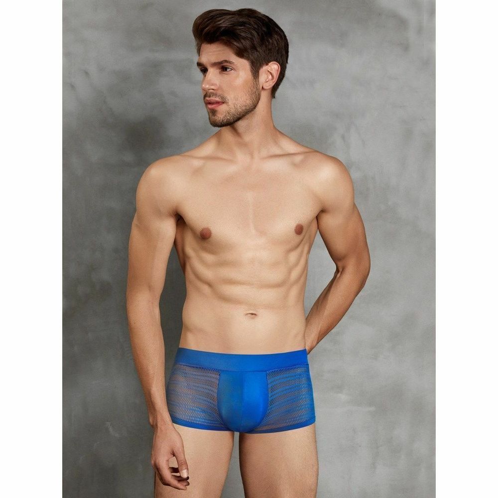 Мужские трусы хипсы синие полупрозрачные Doreanse 1588