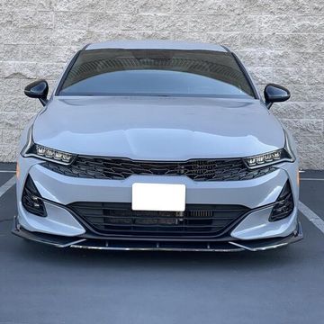 Сплиттер переднего бампера Kia K5 2020-2025 (тип 2) карбон