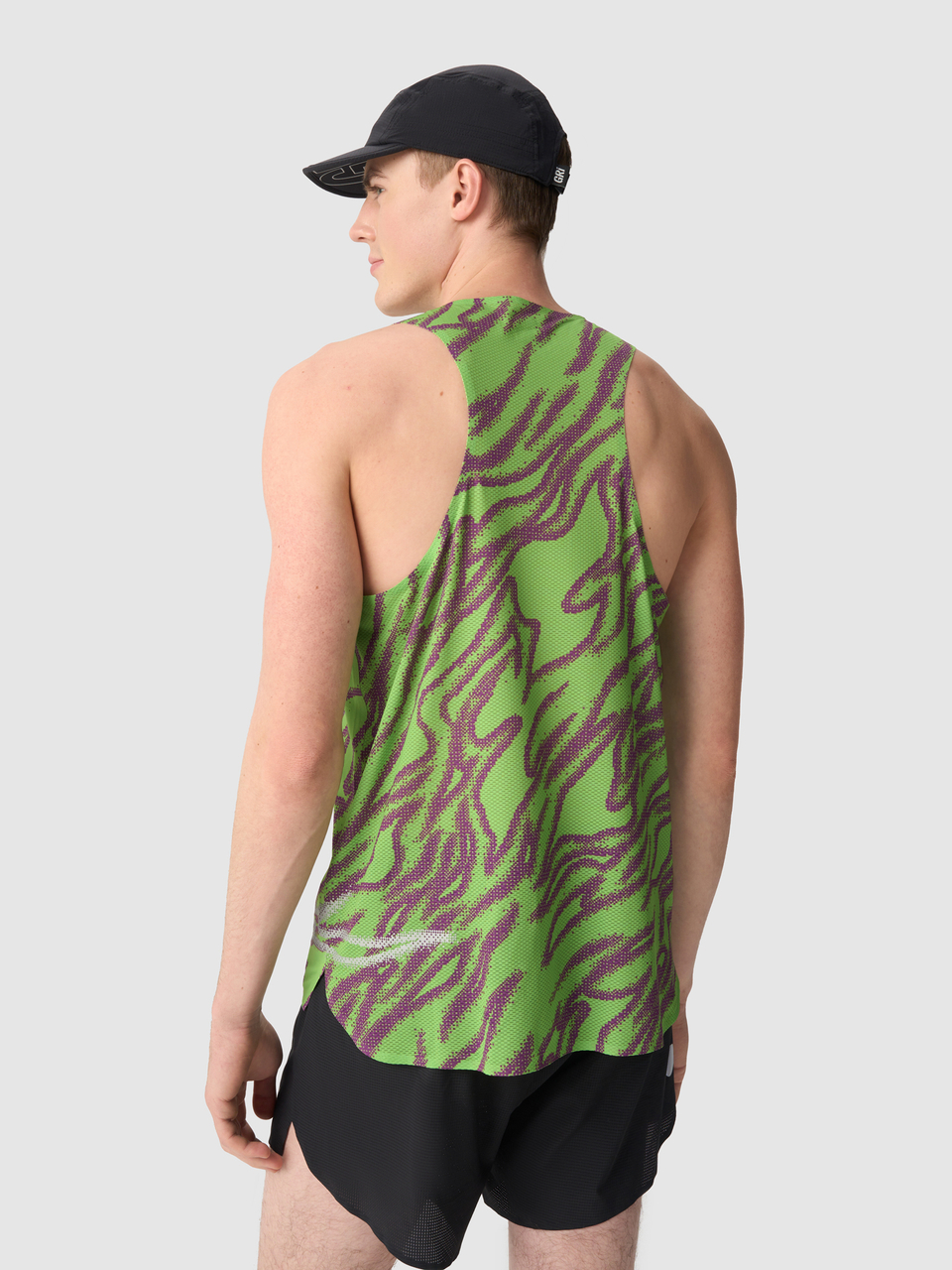 Майка мужская GRI Старт зелёно-фиолетовая