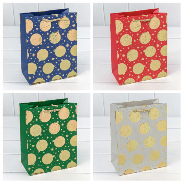 
          Пакет подарочный 18 х 23 х 10 см Набор 4 шт "Золотые шары" с тиснением (Микс)