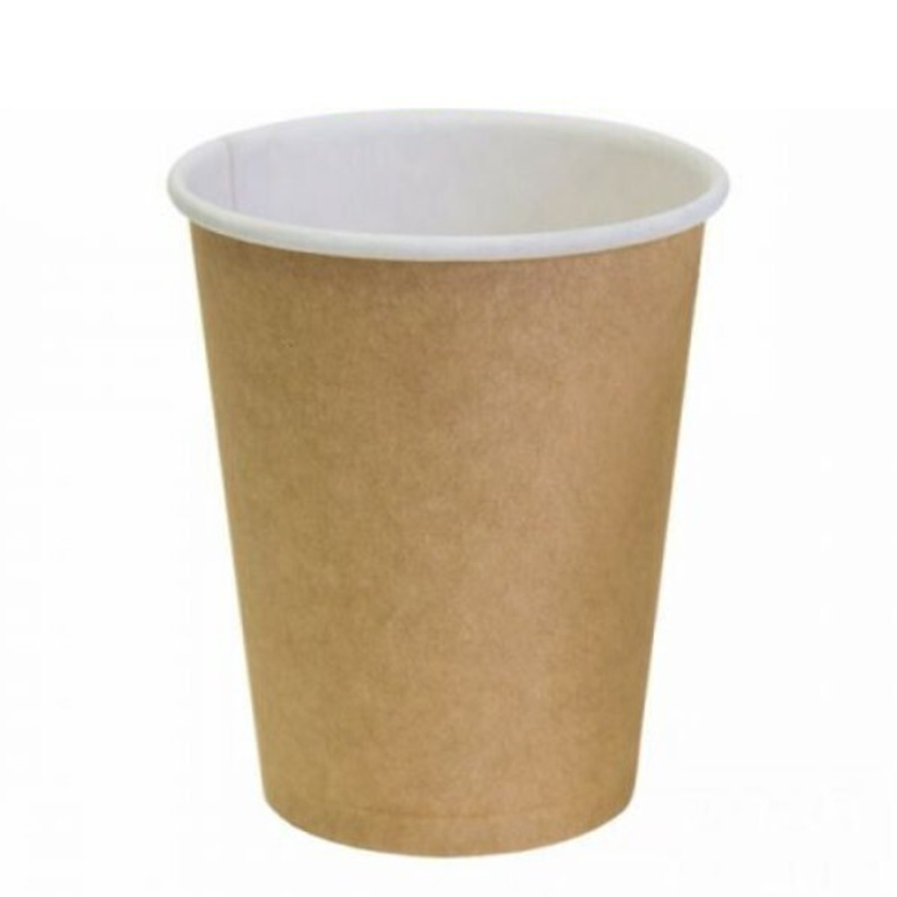 Стакан бумажный 250мл КРАФТ d=80 (комплект 50 шт)