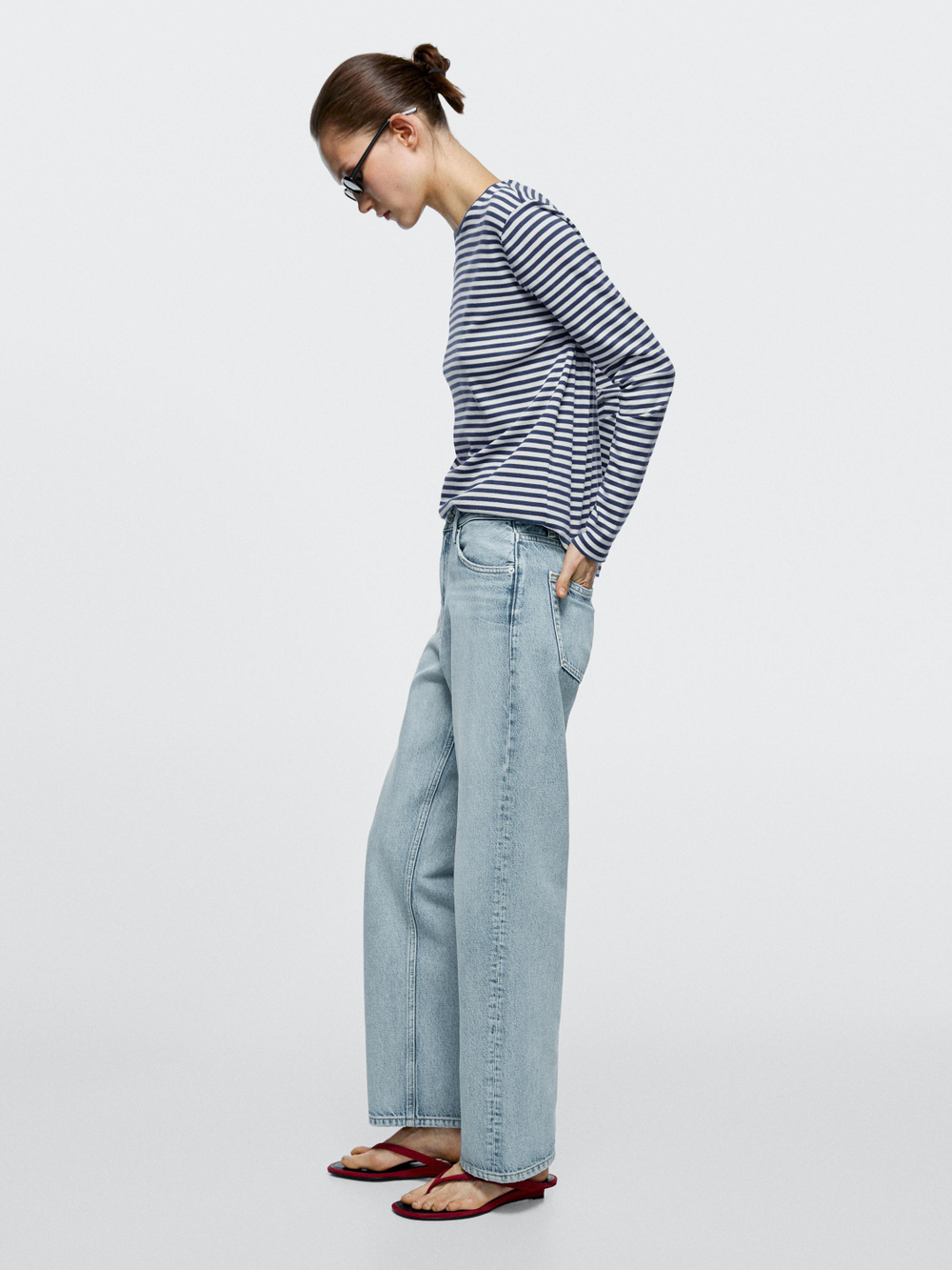 Massimo Dutti Джинсы прямого кроя, светло-голубой