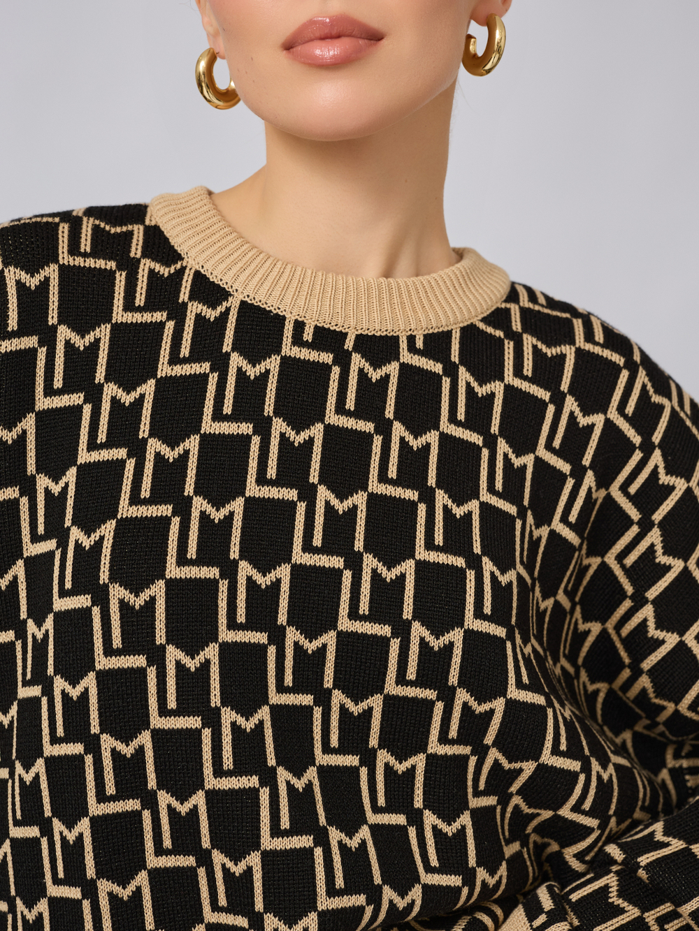 Джемпер оверсайз с логотипом "ML"