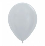 Шар (12"/30 см) Ассорти Де Люкс, Перламутр-Метал 50 шт.