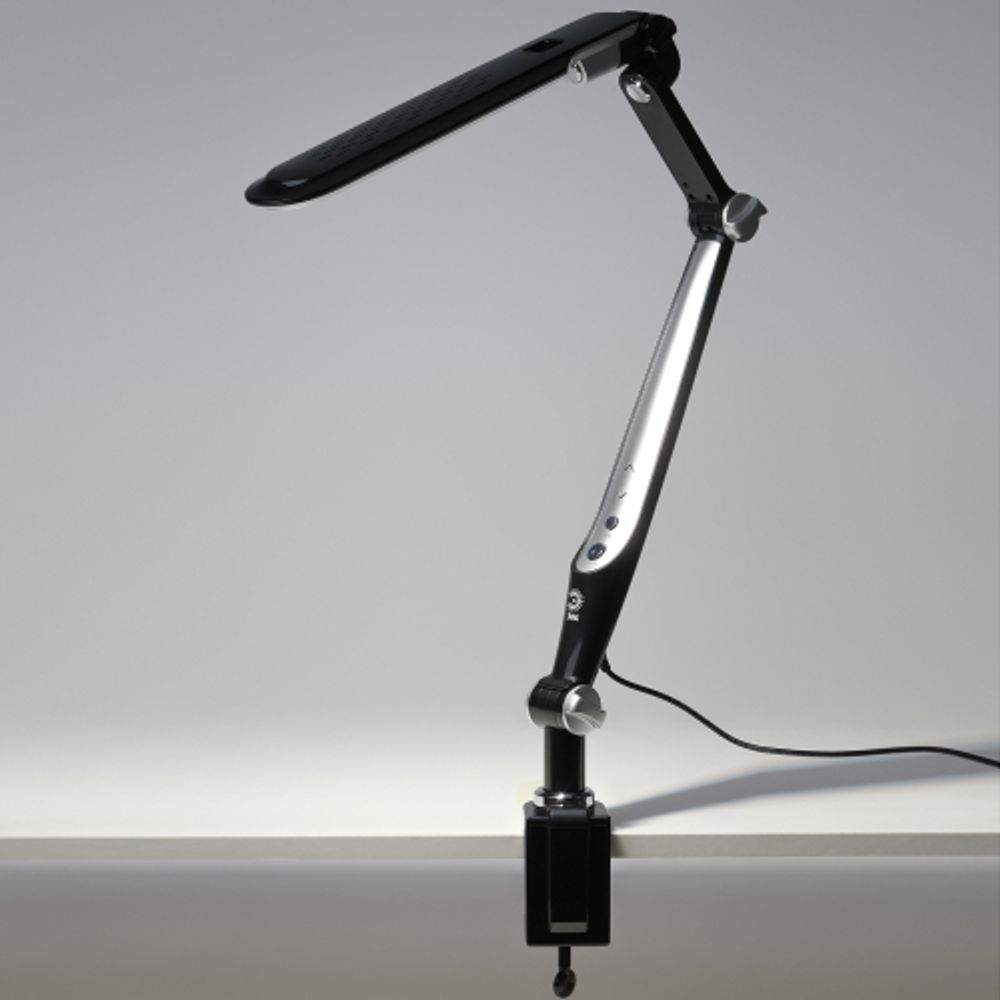 Настольный светильник ЭРА NLED-496-12W-BK светодиодный на струбцине черный | Светодиодные настольные лампы