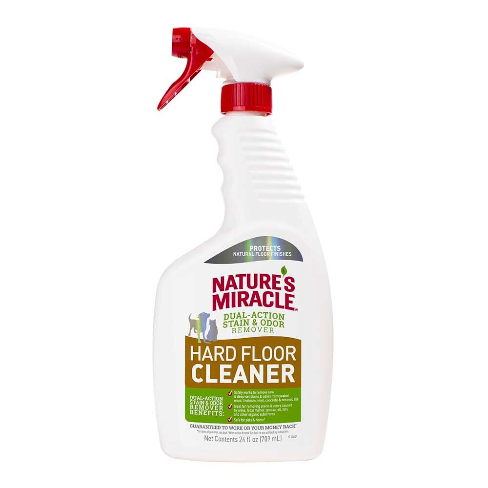 Natures Miracle Уничтожитель запахов и пятен при мытье всех видов полов 709 мл (спрей) Dual Action Hard Floor Stain &amp; Odor Remover