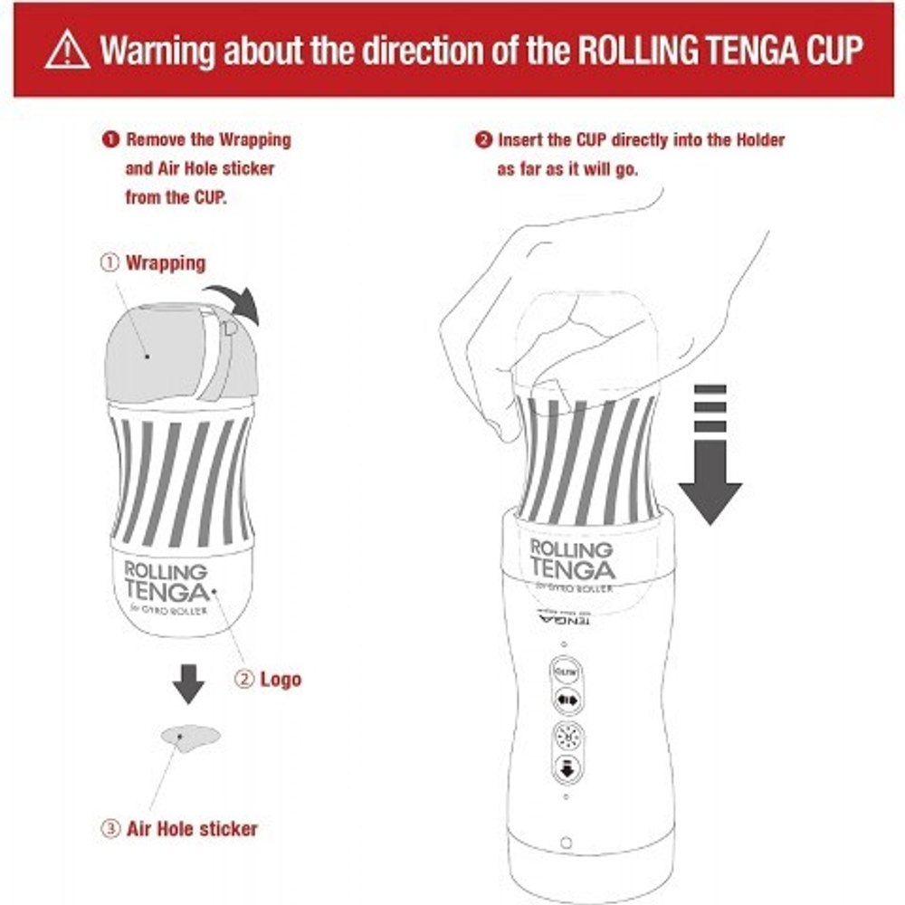 Набор Tenga Vacuum Gyro Roller: Мастурбатор и устройство для вращения и создания вакуума