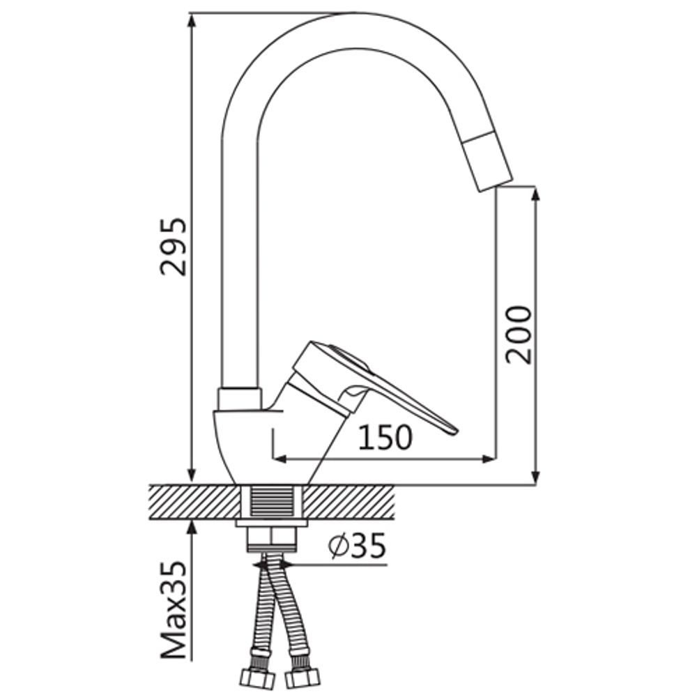 Смеситель для кухни Oute T31 T3113B-1