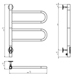 Полотенцесушитель электрический Vincea VTD-1R1CE 44x60, хром, таймер