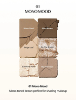 CLIO Компактная палетка теней для век 01 Mono Mood ( теплые нюдовые оттенки) pro eye pallete mini