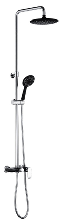 22062-C Душевой релинг (черный,хром) GANZER  (4/1шт)