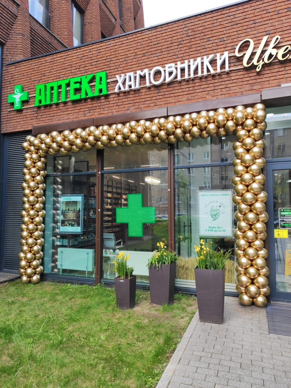 Арка из шаров хром