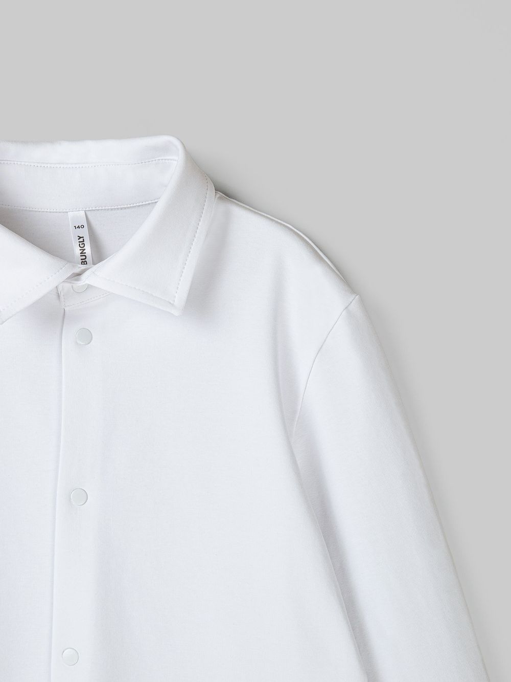 Рубашка трикотажная "Белая" на кнопках 7+