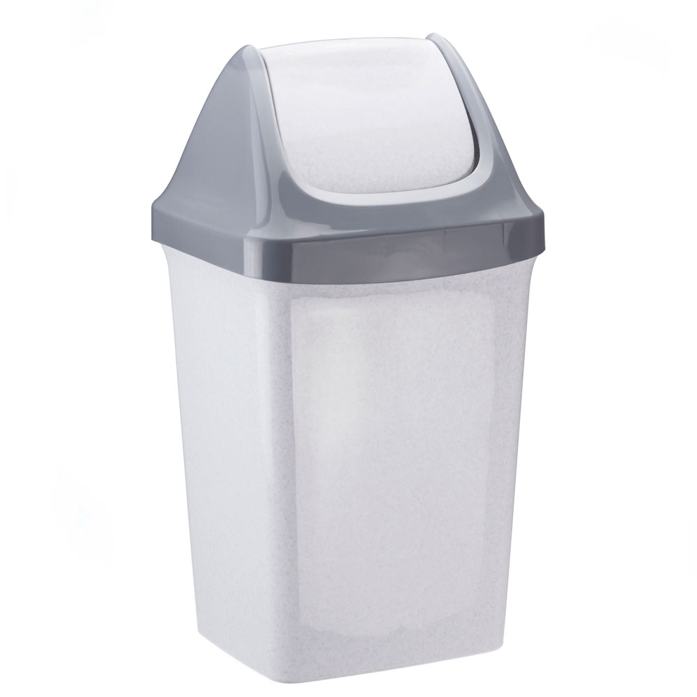 Контейнер для мусора 9л "Свинг", мраморный