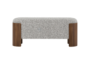 Банкетка Lagom 100 см (серебро мех, орех)