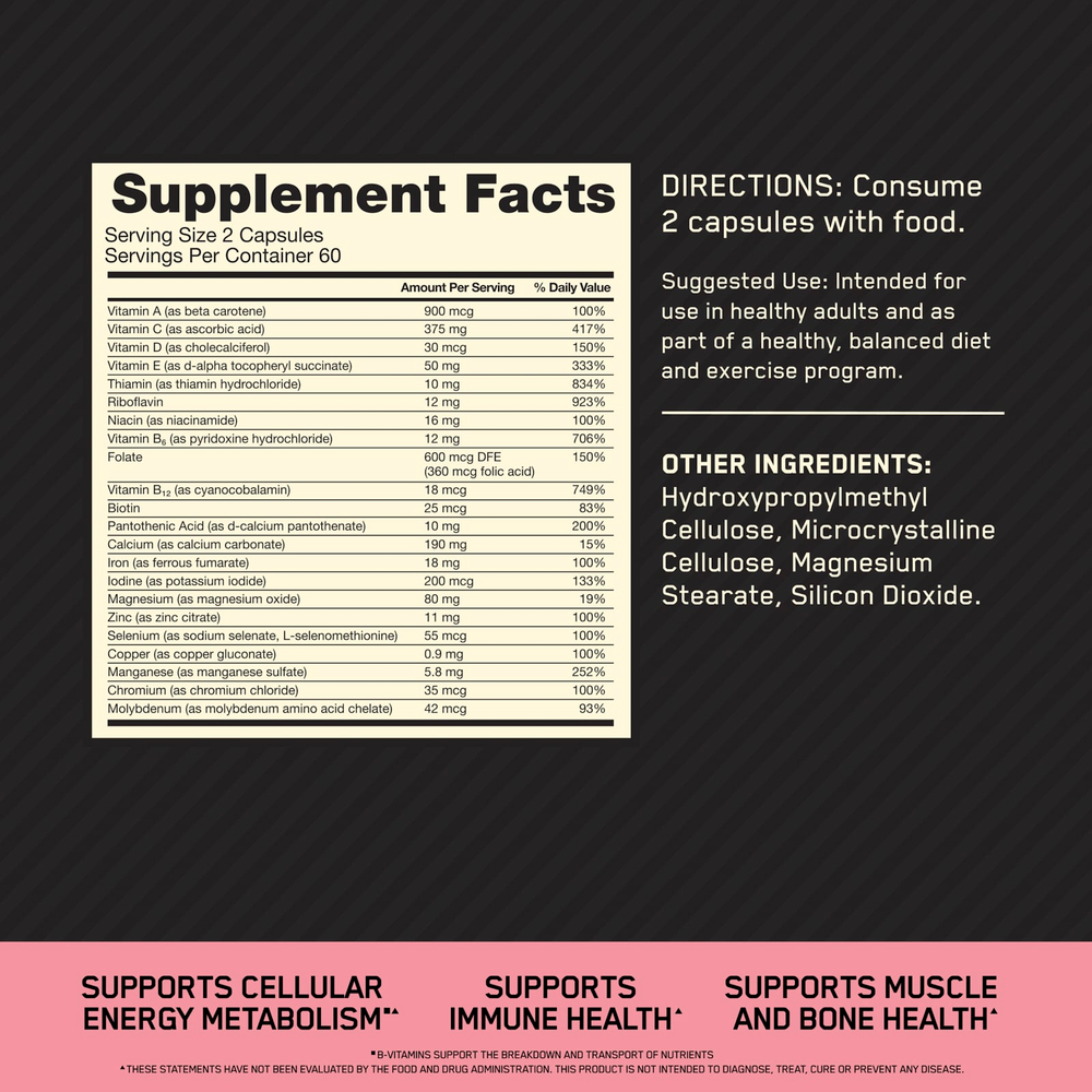 Optimum Nutrition, Opti-Women®, мультивитаминная добавка для активных женщин, 120 капсул