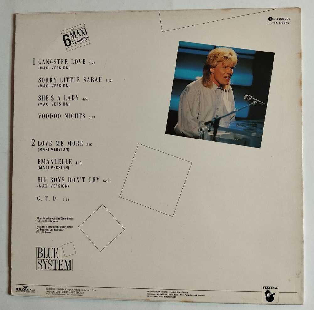 Винтажная виниловая пластинка LP Blue System Walking On A Rainbow (Spain 1987)