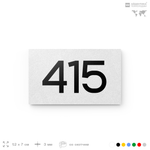 Номер на дверь 415, табличка на дверь для офиса, квартиры, кабинета, аудитории, склада, белая 120х70 мм, Айдентика Технолоджи