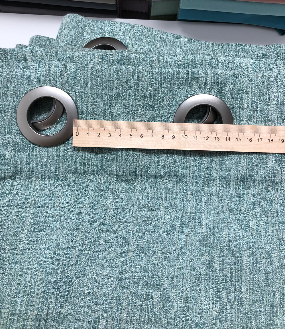 Готовая штора Torno на люверсах, цвет 140 бирюза (ширина 280 см/высота 270 см)