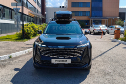 Автобокс на крышу автомобиля "Space" двустороннее открывание (черный) / PT-Group