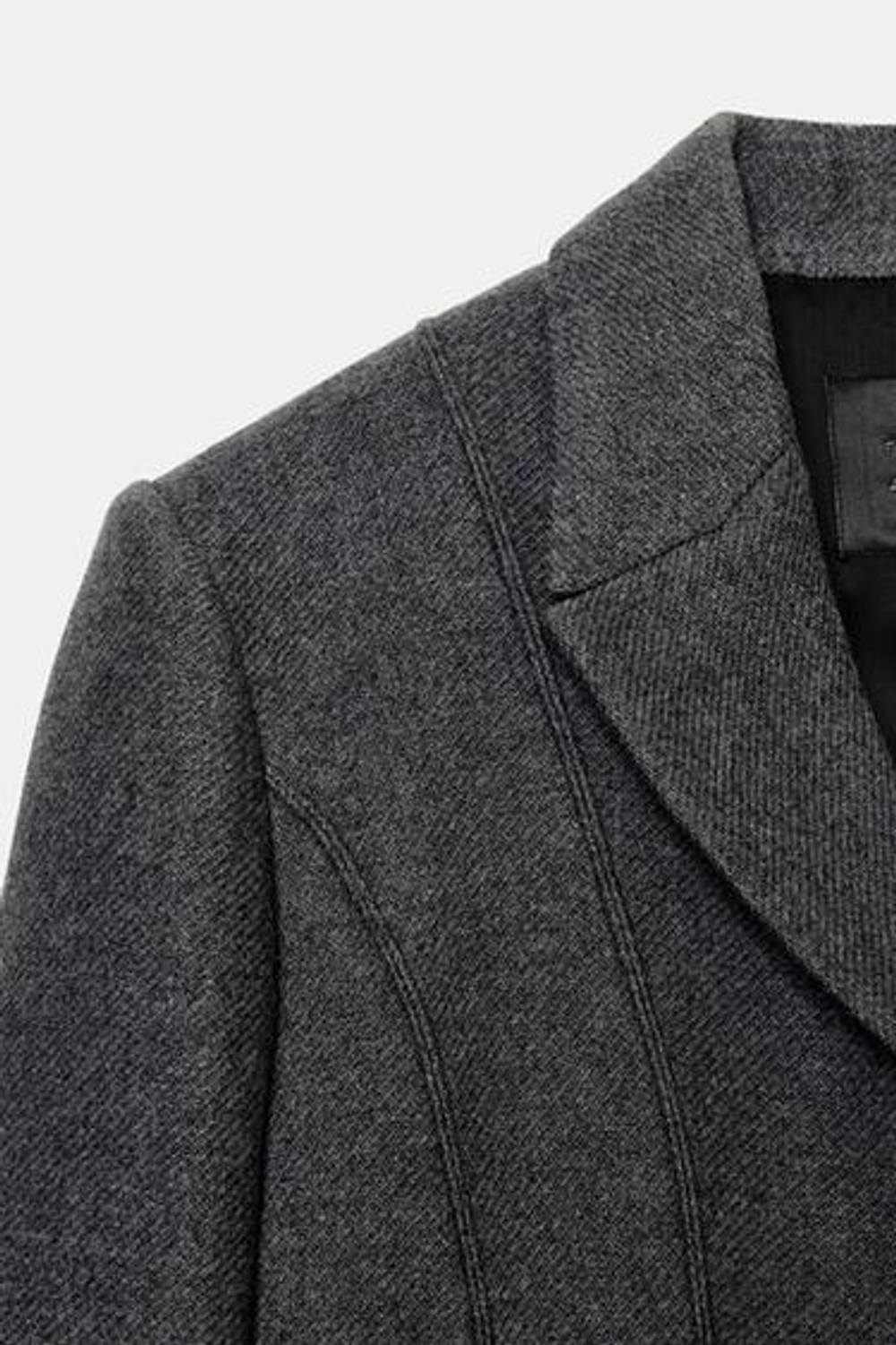 Мантеко шерстяной пальто, облегающий силуэт, ZW COLLECTION LIMITED EDITION