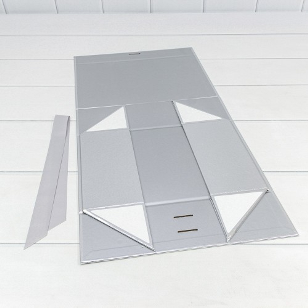 Коробка сборная 28.2х20х9.2 см на магнитах (Серебряный)