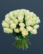 Розы белые 51 шт