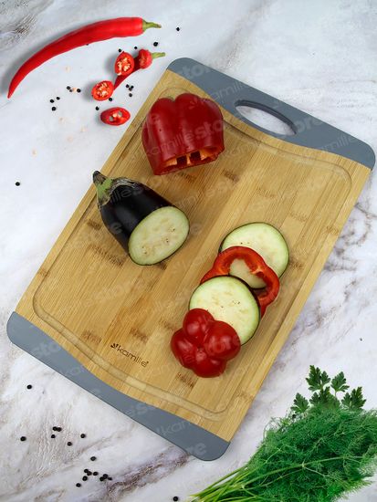 Доска разделочная из бамбука Kamille KM 10071 (36,5х25,3х1,5 см.)