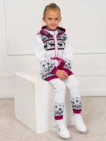 Кардиган вязаный на молнии для девочки