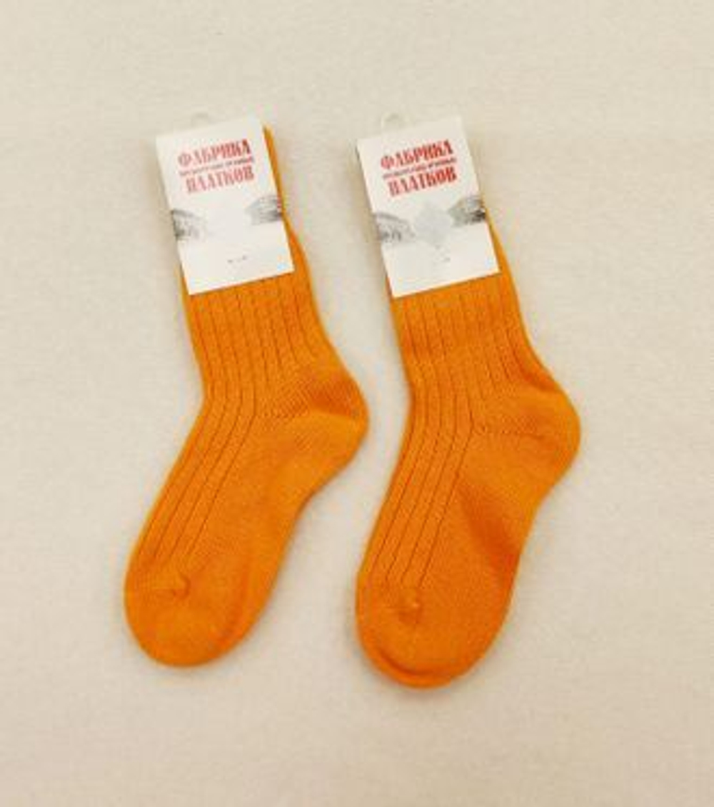 Теплые шерстяные носки  Н410-18 оранжевый