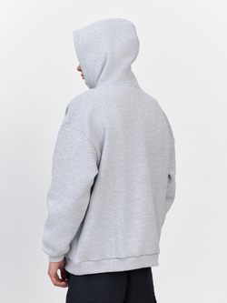 Худи с начесом (серый меланж)
