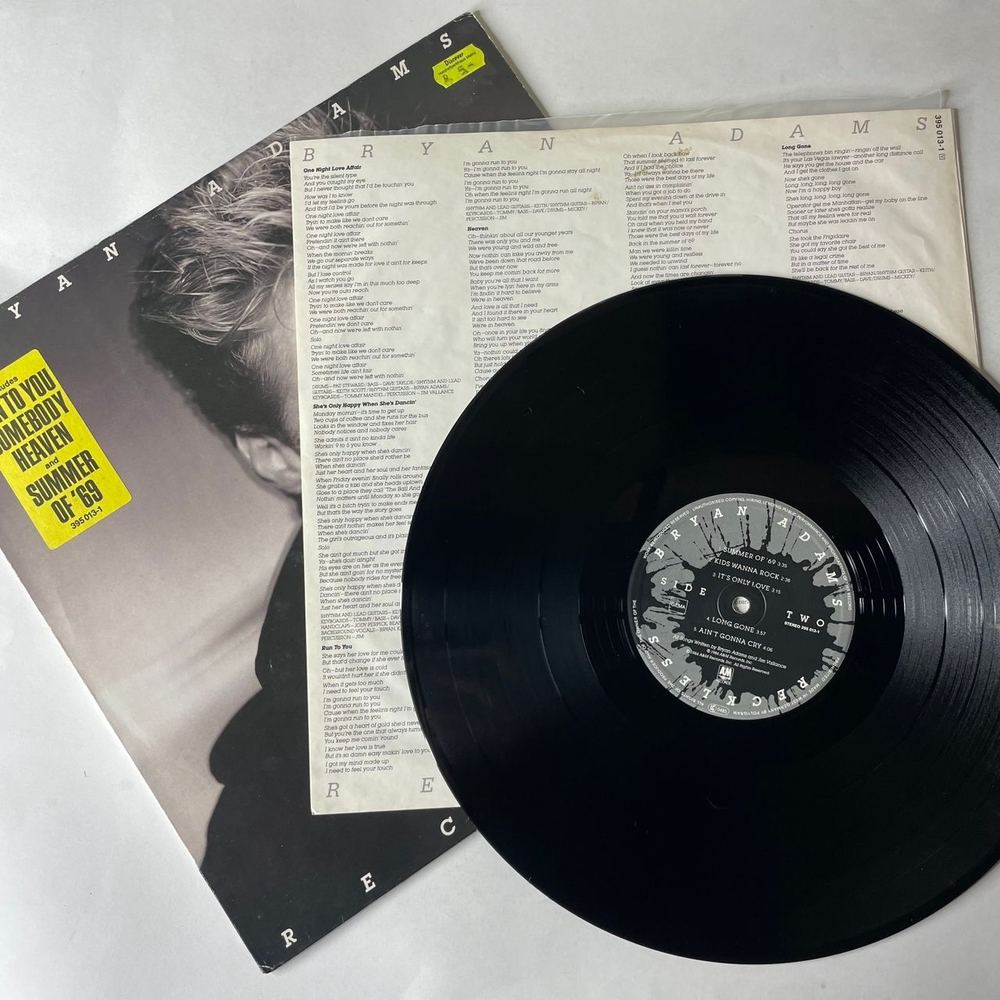 Винтажная виниловая пластинка LP Bryan Adams Reckless (Германия 1985)