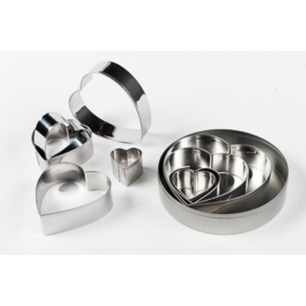 Набор кондитерских форм "Сердце", h 3 см, d 3,5/ 4,5/ 5,5/ 6,5/ 7,5/ 8,5/ 9,5/ 10,5/ 12