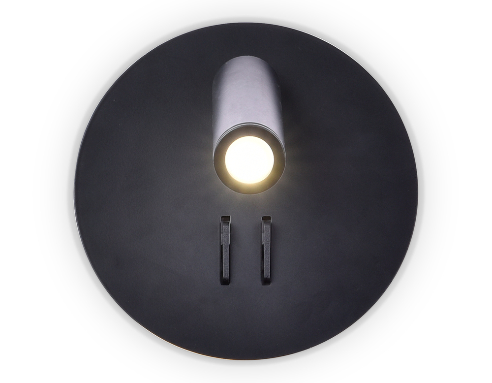 FW252 SBK черный песок LED 4200K+3000K 6W+1W D140*110