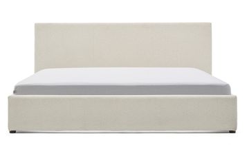 Кровать Nahiri La Forma бежевого цвета из шенилла с ящиком для хранения 180 x 200 см