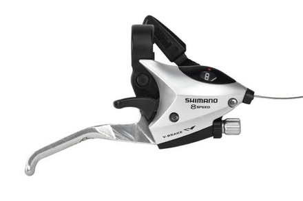 Шифтер/ручка тормоза SHIMANO ST-EF50-8R,правая,8-передач.,трос 2000мм,серебристый