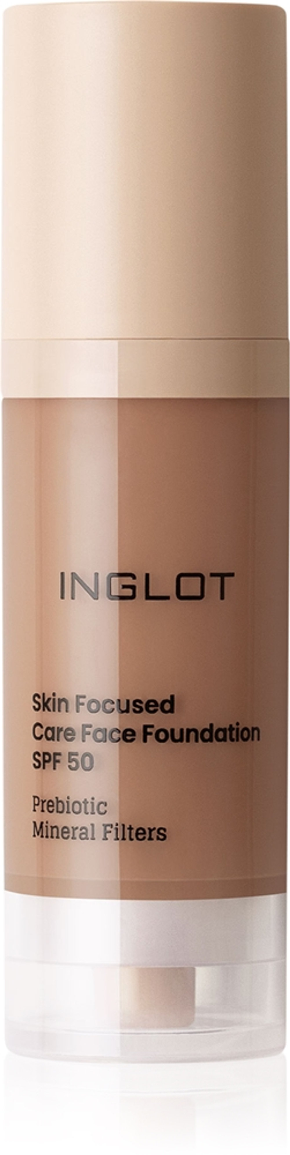 Inglot Skin Focused Care Face Foundation SPF 50 - Тональная основа с защитой SPF 50 оттенок Deep Amber, 30 ml