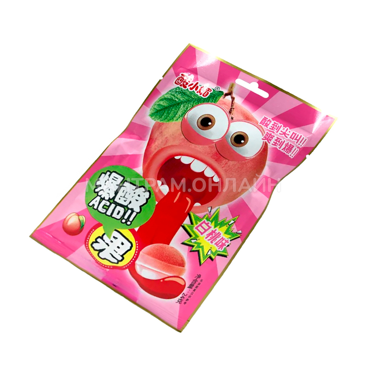 СТОП-ЦЕНА Карамель кислая Dongxu Acid вкус персик 24 г