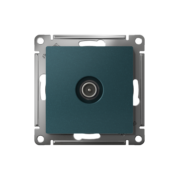 Розетка телевизионная TV AtlasDesign коннектор механизм изумруд SE ATN000893