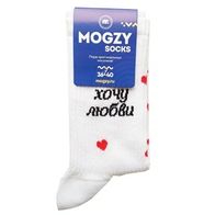 Носки MOGZY Хочу любви, белый