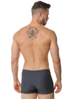 Мужские плавки-боксеры с оригинальной брендированной вставкой (Размер: L) (Цвет: черный)