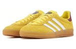 Adidas originals Gazelle Indoor non-slip wear-resistant low-top sneakers for men and women the same yellow and white