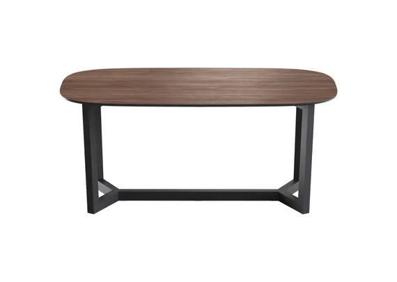 Стол обеденный Cross 2 180*90 см (орех, черный)